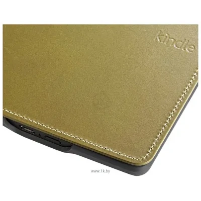 Amazon Kindle Lighted Leather Cover Olive Green