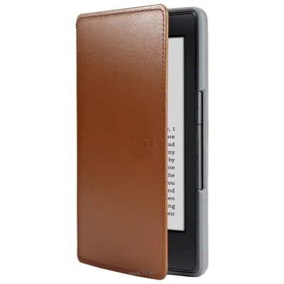 Amazon Kindle Lighted Leather Cover Saddle Tan