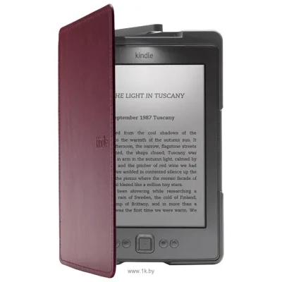 Amazon Kindle Lighted Leather Cover Wine Purple