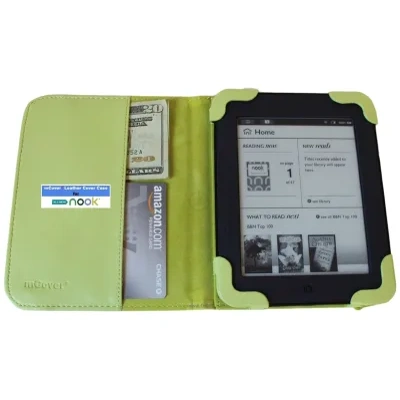 iPearl mCover Leather Case for Barnes & Noble Touch 6-inch Green