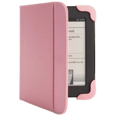 iPearl mCover Leather Case for Barnes & Noble Touch 6-inch Pink