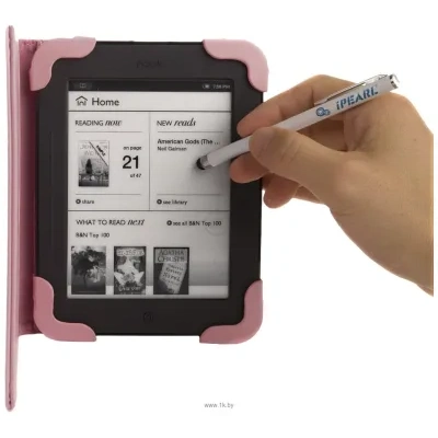 iPearl mCover Leather Case for Barnes & Noble Touch 6-inch Pink