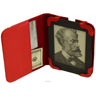 iPearl mCover Leather Case for Barnes & Noble Touch 6-inch Red