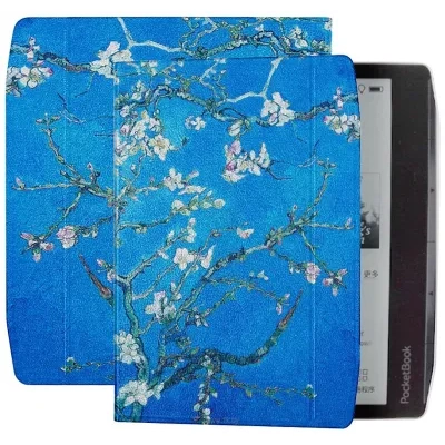 KST Smart Case dlya PocketBook Era (2022) (s avtovyiklyucheniem, tsvetyi mindalya)