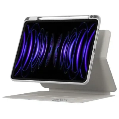 Baseus Minimalist Series Magnetic Protective Case/Stand dlya Apple iPad 10.2 (svetlo-seryiy)